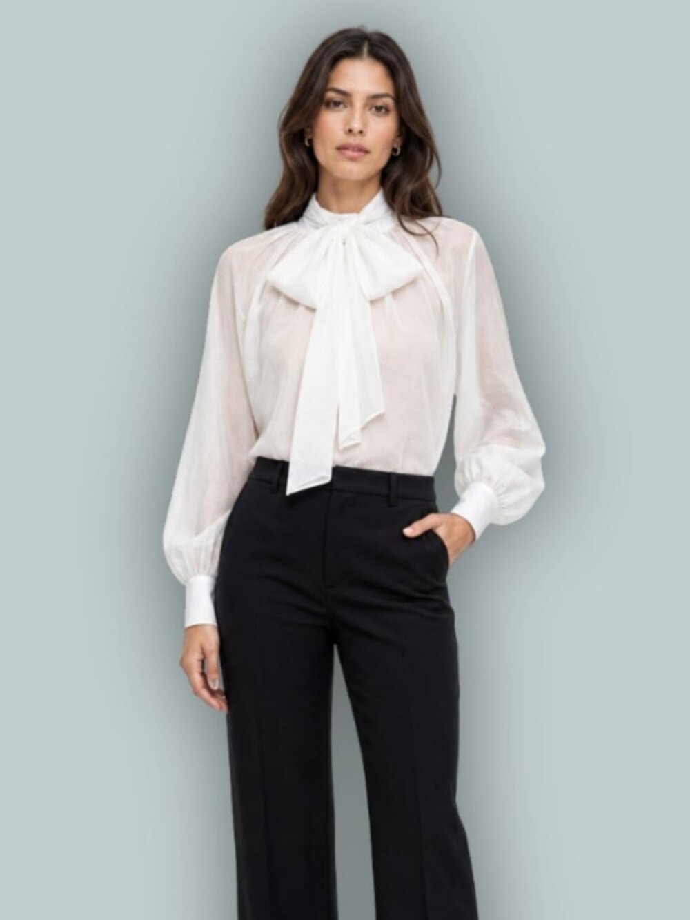 GapStudio Jabot Blouse - New Off White